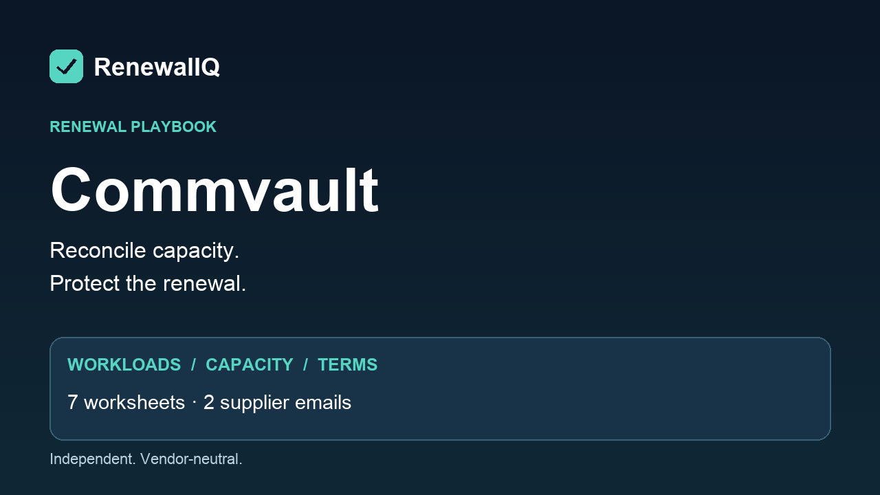 The Commvault Renewal Playbook product cover